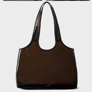 Shade & Shore Tote Bag OS Black New Clear PVC Transparent Shoulder Bag Target